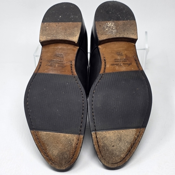 Marco Vittorio Plain-Toe Dress Shoe Men Sz 7.5 Black Lace Made In Italy Preowned main image 5
